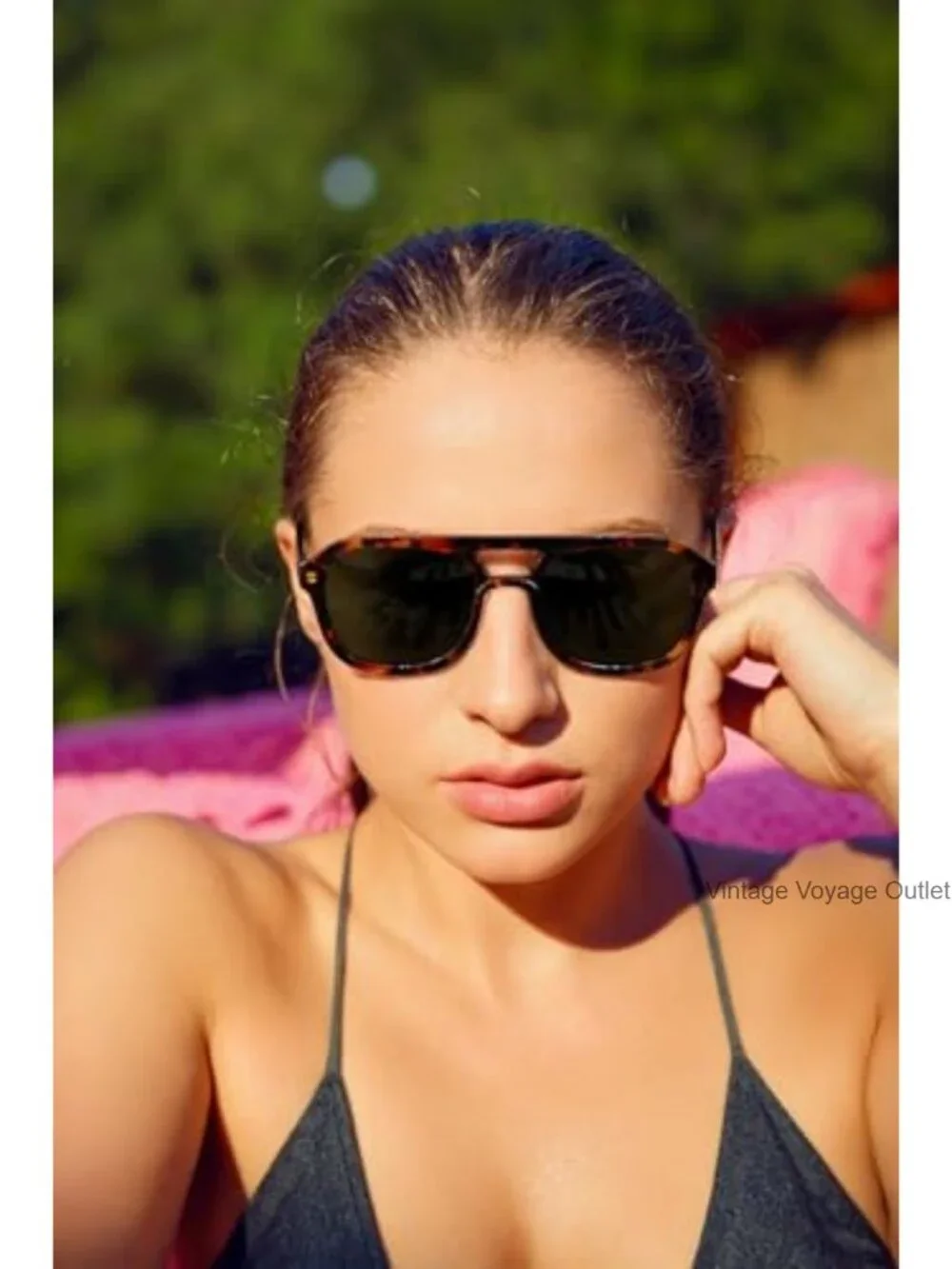 Retro Aviator Sunglasses Women Men Square Pilot Shades UV Protection